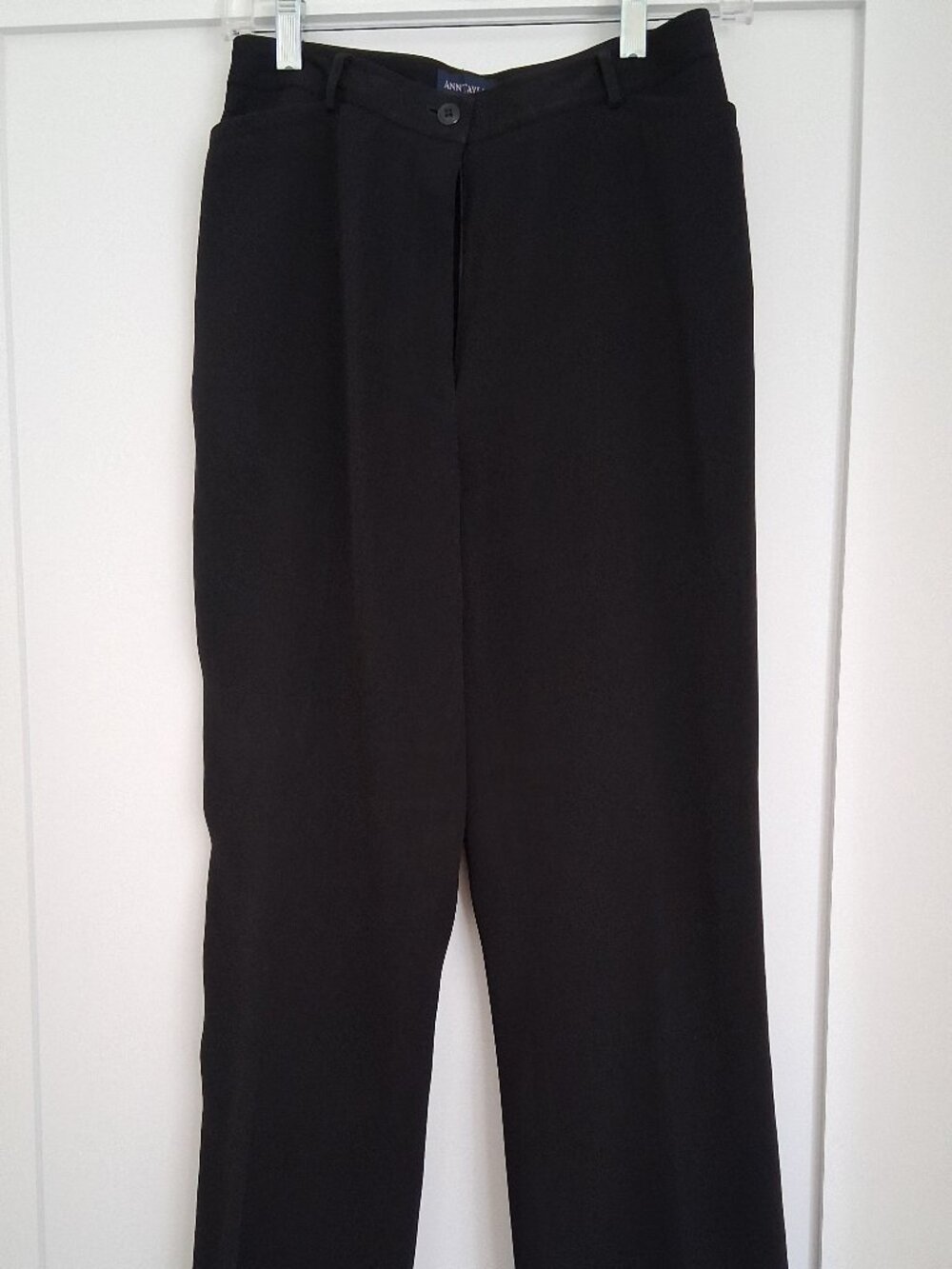 ANN TAYLOR SIZE 6 BLACK POLYESTER LINED TROUSERS